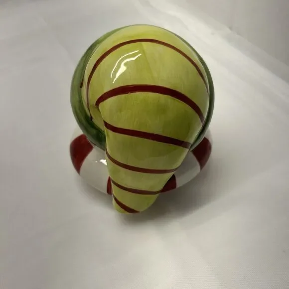 Oneida Snowman Ceramic Cookie Jar with Stocking Hat and Scarf 12" High READ - Picture 8 of 11